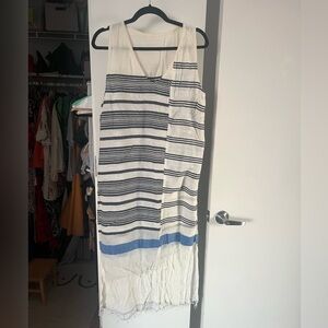Lemlem Striped Midi Length Dress, linen, size M